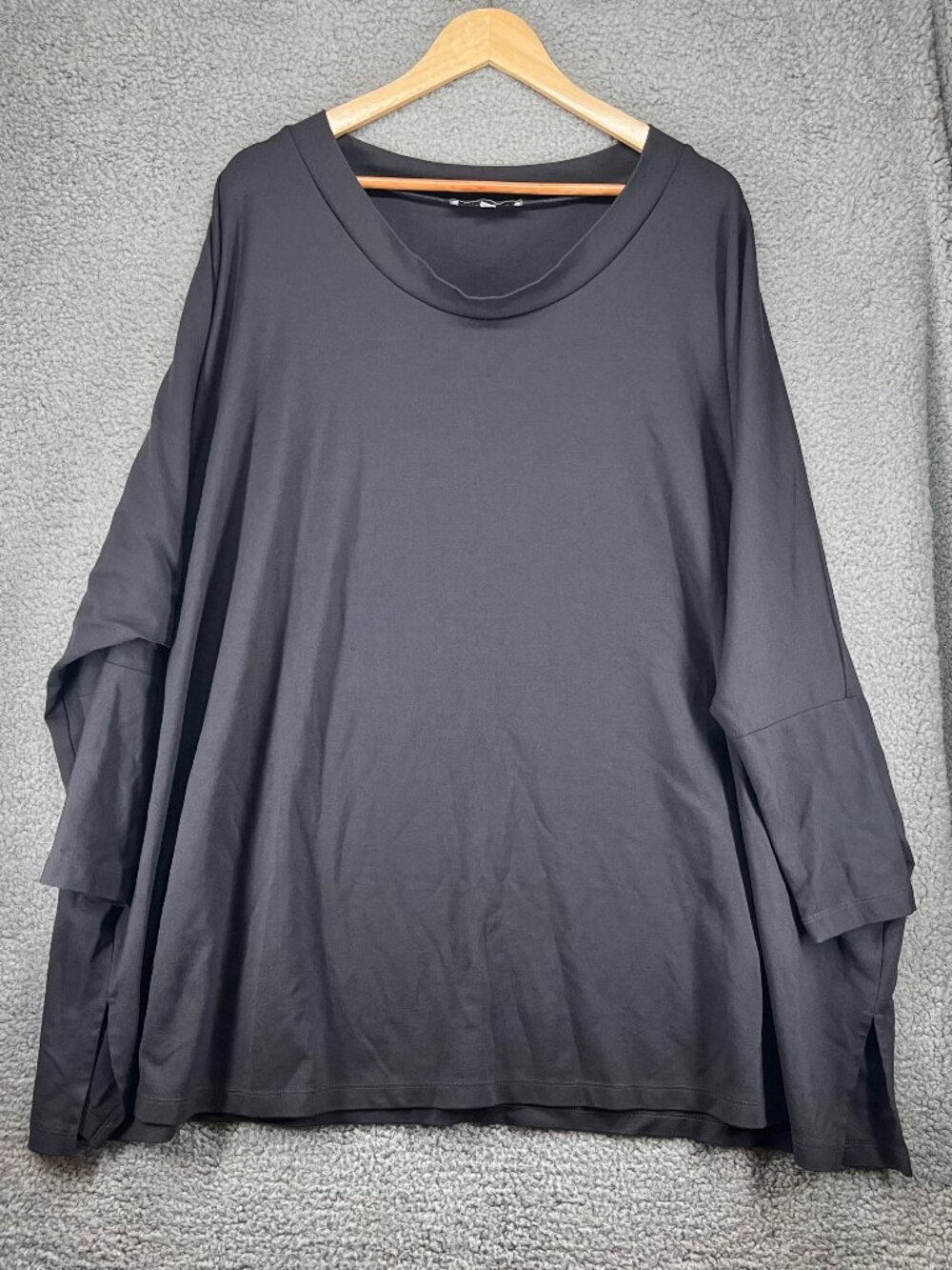 Bryn Walker Black Long Oversized Shirt size Large XL Modal Made in USA